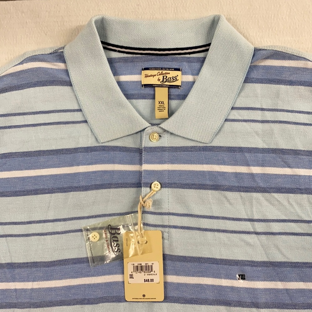 Bass Brand Blue Stripped Knit Shirt